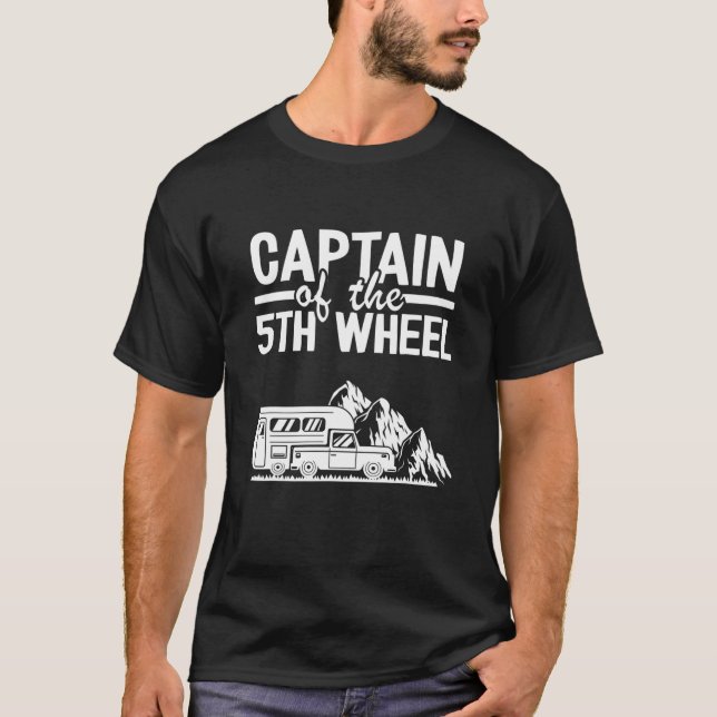 T-shirt Capitaine Du 5E Roue 5E Roue Camper Blagues (Devant)