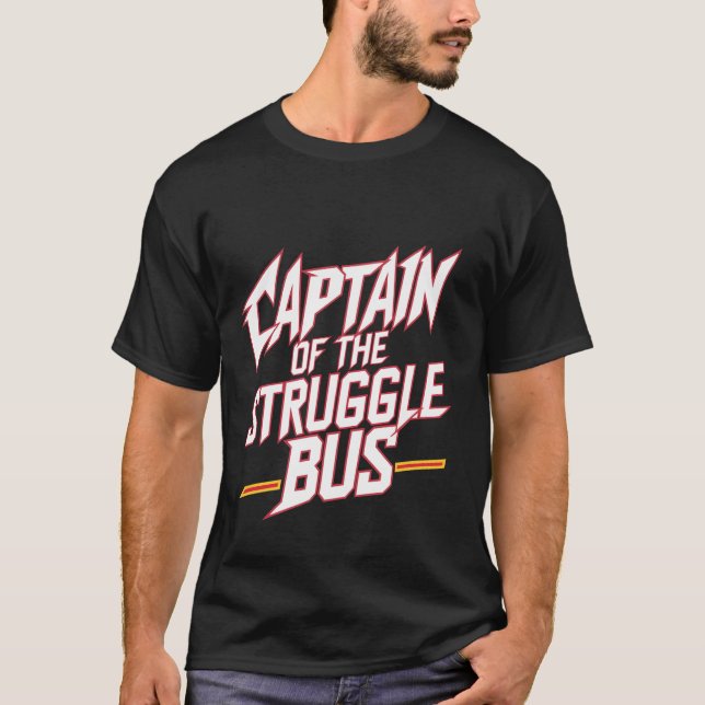 T-shirt Capitaine Du Bus De Lutte - (Devant)