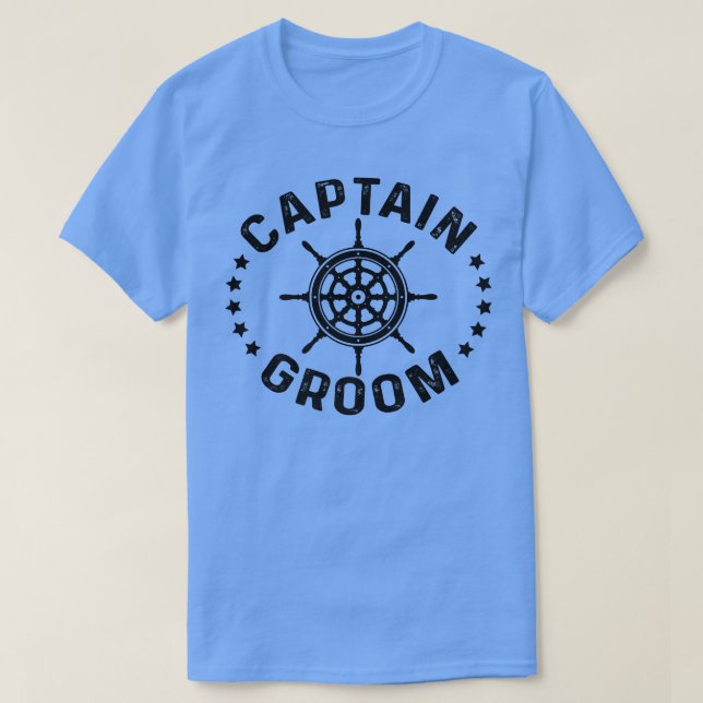 T-shirt Capitaine Groom Voilier Voilier Bateau Voilier Sai (Design devant)