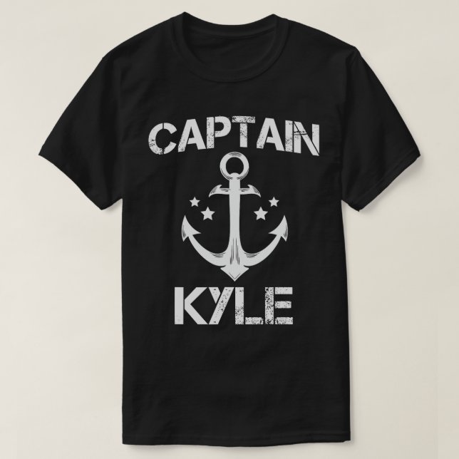 T-shirt CAPITAINE KYLE Funny Anniversaire Nom personnalisé (Design devant)