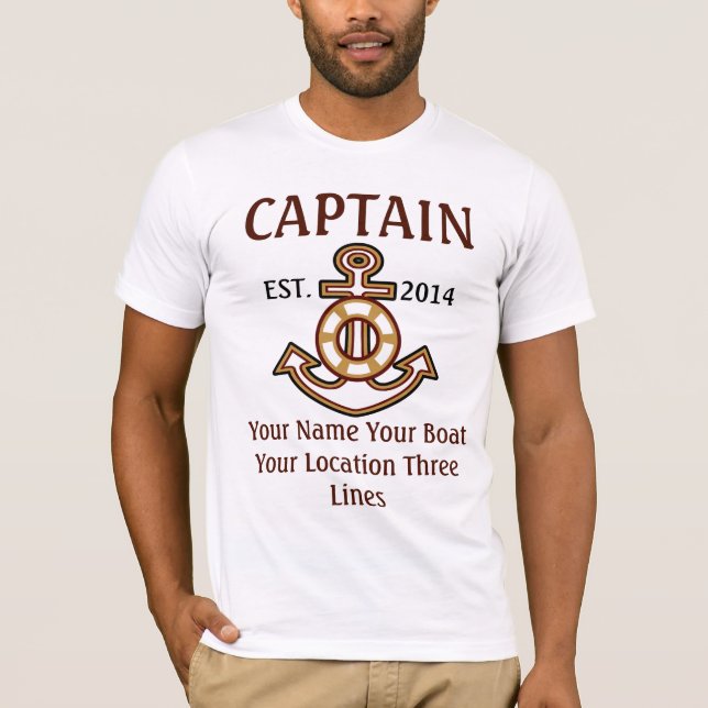 T-shirt Capitaine personnalisée Premier Matelot (Devant)