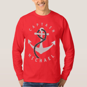 T-shirt Capitaine Shirt Anchor Personalized
