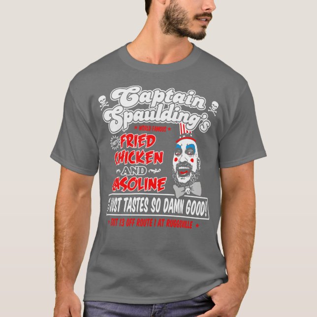 T-shirt Capitaine Spaulding Fried Chicken and Gasoline Tan (Devant)