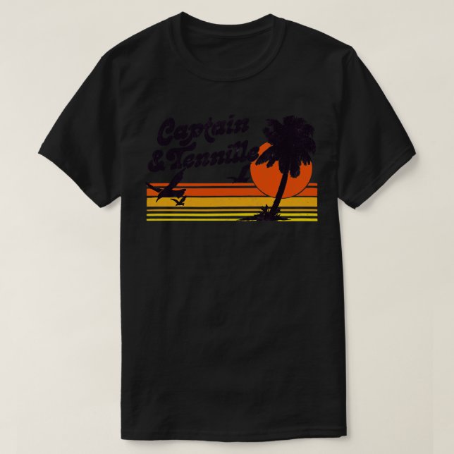 T-shirt Capitaine Tennille Retro les années 70 Design (Design devant)