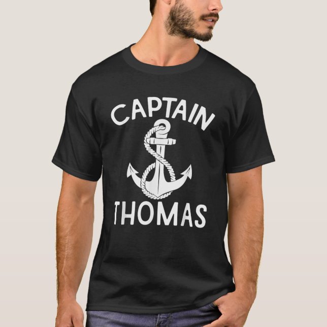T-shirt Capitaine Thomas Ancre Bateau bateau bateau bateau (Devant)