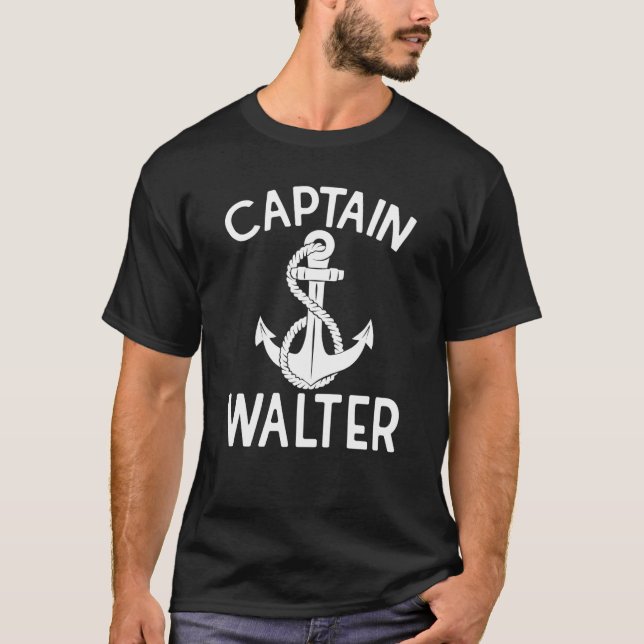 T-shirt Capitaine Walter Bateau Bateau Yacht Ancre Bateau (Devant)