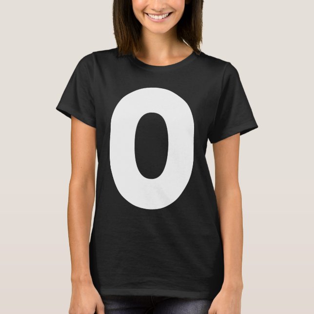T-shirt Capital O Bold Alphabet Letter Monogram Uppercase  (Devant)