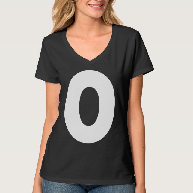T-shirt Capital O Bold Alphabet Letter Monogram Uppercase  (Devant)