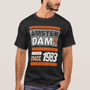 T-shirt Capitale Fière De Pays-Bas Amsterdam City