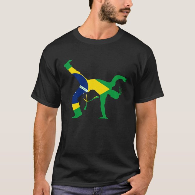 T-shirt Capoeira Bencao Brazil Flag (Devant)