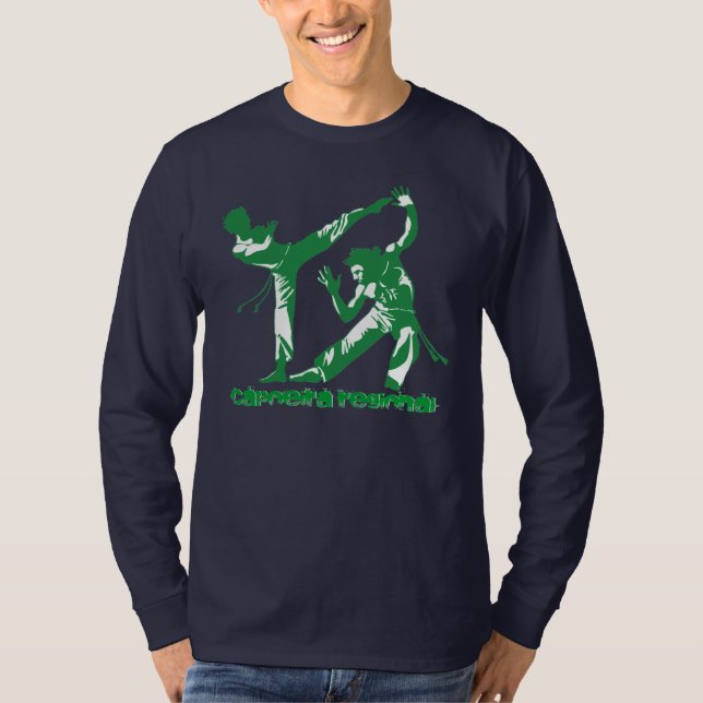 T-shirt Capoeira régional (vert) (Devant)