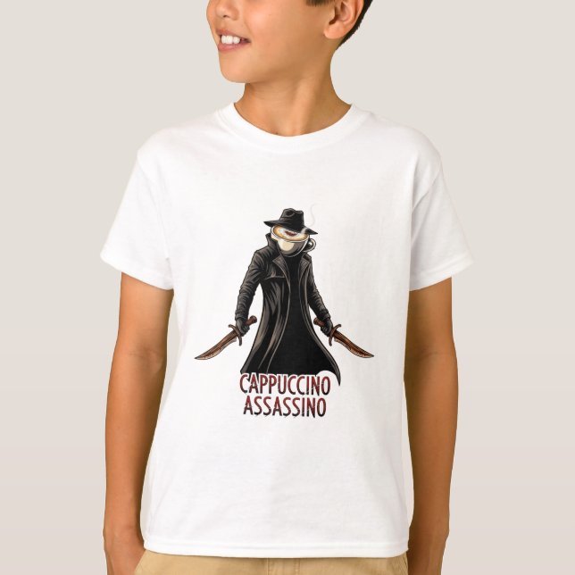T-shirt Cappuccino Assassino | Humour foncé italie (Devant)