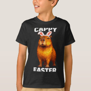 T-shirt Cappy Pâques drôle capybara oreilles de lapin anim