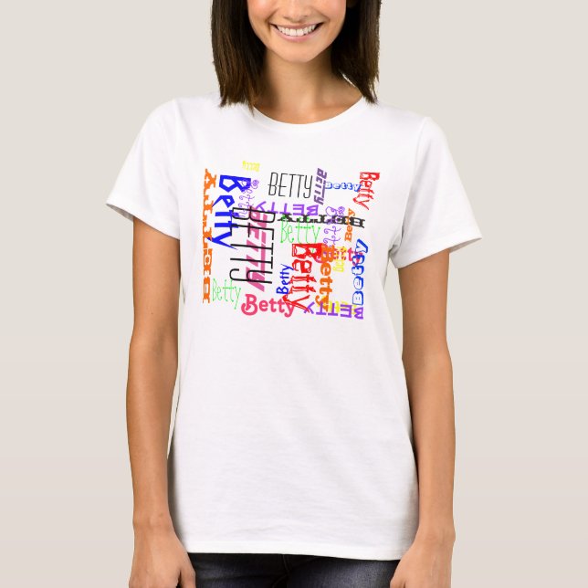 T-shirt Capricious Nom répétitif Collage Monogramme (Devant)