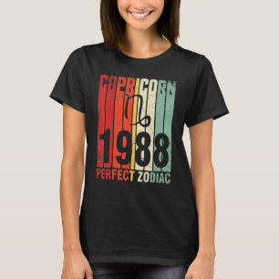 T-shirt Capricorn 1988 Parfait Zodiac Joyeux anniversaire 