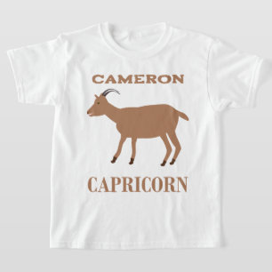 T-shirt Capricorn Étoile Signal Chèvre Nom personnalisé