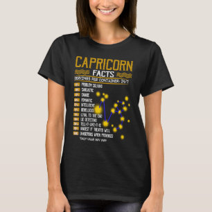 T-shirt Capricorn Faits Horoscopes Capricorne Anniversaire