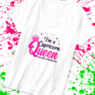 T-shirt Capricorne Anniversaire Queen Zodiac Signal Pource