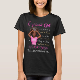 T-shirt Capricorne fille Reine noire Zodiac Anniversaire A