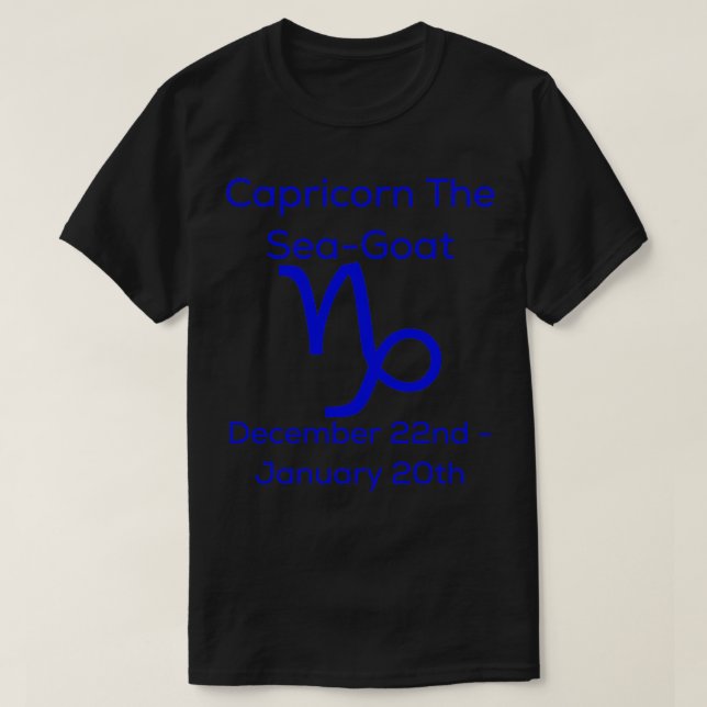 T-shirt Capricorne Zodiaque de la chèvre marine (Design devant)