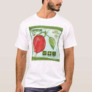 T-shirt Capsicum Graines de poivron rouge