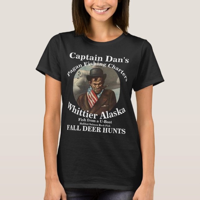 T-shirt Captain Dan U Boat Halibut Charter Whittier Alaska (Devant)