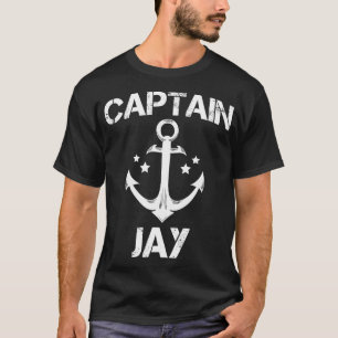 T-shirt CAPTAIN JAY Funny Anniversaire Nom personnalisé Ba
