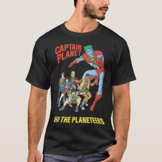 T-shirt Captain Planet Planeteers United Retro Logo 