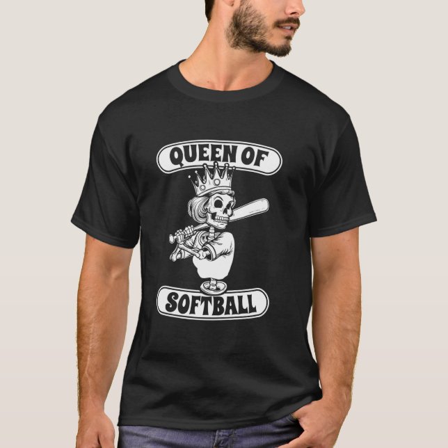 T-shirt Capteur de squelette de balle molle - Batteur de P (Devant)