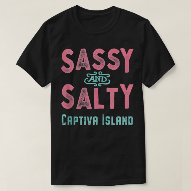 T-shirt Captiva Island Floride Sassy et Souvenir salé (Design devant)