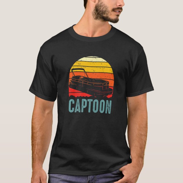 T-shirt Capture de bateau Pontoon Tritoon Capitaine Pontoo (Devant)