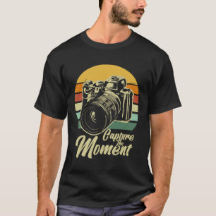 T-shirt Capturer Le Moment Retro Caméra Vintage Photo