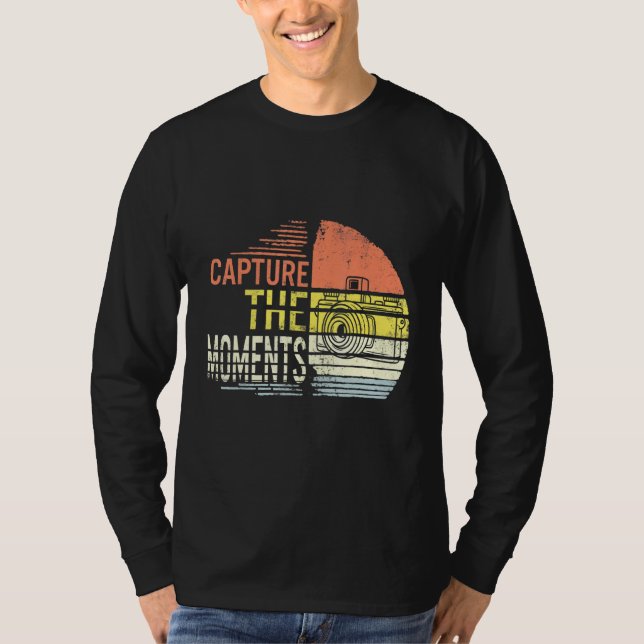 T-shirt Capturer Les Moments Photo Photographe De Caméra (Devant)