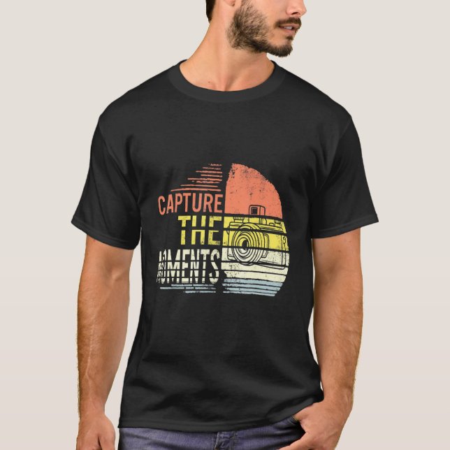 T-shirt Capturer Les Moments Photo Photographe De Caméra (Devant)