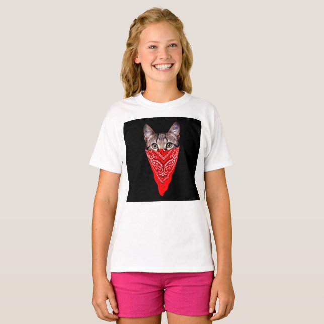 T-shirt Capuchon de chat (Devant entier)