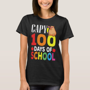 T-shirt Capy 100 Jours D'école Professeur Capybara