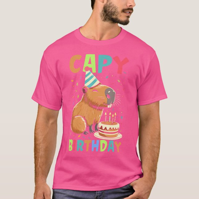 T-shirt Capy Anniversaire Funny Capybara Animaux Garçons F (Devant)