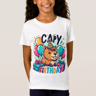 T-Shirt Capy Birthday Jote Floral Capybara Party