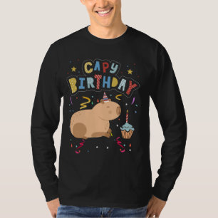 T-shirt Capy Birthday Shirt Funny Capybara Animaux Garçons