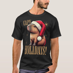 T-shirt Capy Holidays - Festive Capybara avec Santa Hat