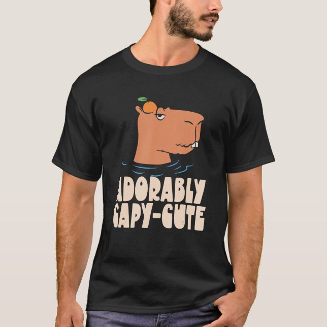 T-shirt Capy mignon animal Capybaras Rodent Capyba (Devant)