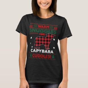 T-shirt Capybara Amateurs mignon Pyjama Cheval moche Noël