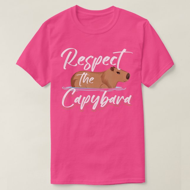 T-shirt Capybara Animaux Animaux Animaux Respectez les Cap (Design devant)