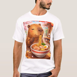 T-shirt Capybara appréciant le Ramen