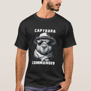 T-shirt Capybara Avec Lunettes De Soleil Capy Commander