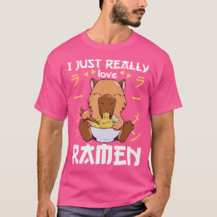 T-shirt Capybara Avec Nouilles Ramen Kawaii Capybara