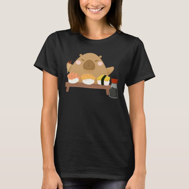T-shirt Capybara avec Sushi (Devant)