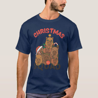 T-shirt Capybara Christmasree Christmas Squad Capybaras fa