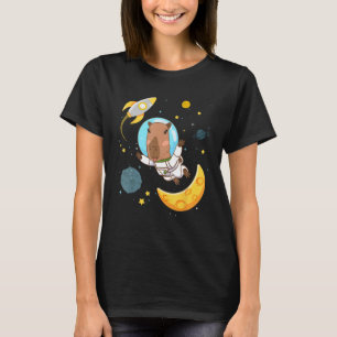 T-shirt Capybara Cosmonaut Capy Astronaut Planètes Sc
