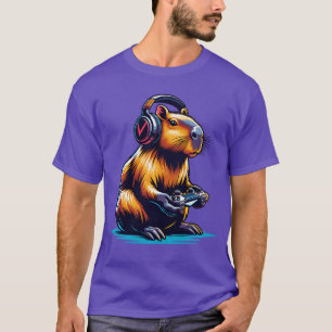 T-shirt Capybara Drôle Capybara Rongeur Amoureux de Jeux V